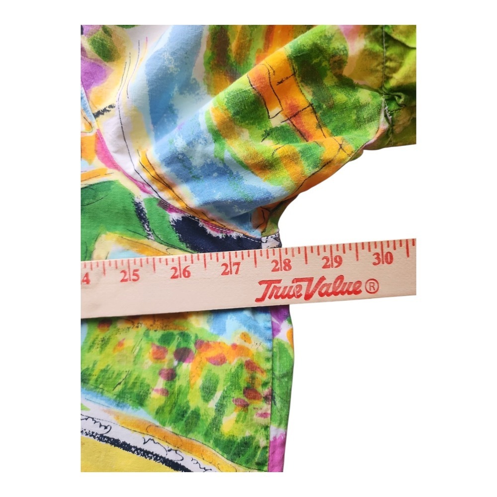 Vintage Venezia Floral Button Down Shirt 1X Boho Cottagecore - Picture 5 of 7